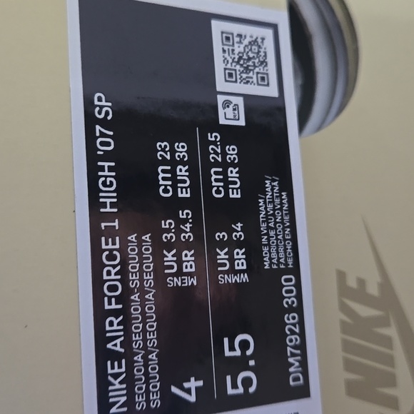 Nike x Billie Eilish Air Force 1 High '07 Sequoia Multiple Sizes NWT - Picture 7 of 10